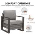 thumbnail image 3 of PARKWELL 4-Piece Patio Wicker Lounge Chairs with Soft Cushions,Ottoman Seat Foot Rest,Outdoor All-Weather Rattan Conversation Seating Furniture Set for Deck or Garden,Gray, 3 of 10