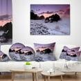 thumbnail image 3 of Designart White Sand at Abano Beach Portugal - Seashore Throw Pillow - 16x16, 3 of 4