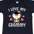 thumbnail image 4 of Inktastic I Love My Grammy with Cute Penguin and Hearts Girls Baby Bodysuit, 4 of 5
