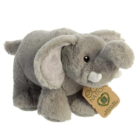 Aurora - Medium Gray Eco Nation - 10.5" Elephant - Responsibly Made Stuffed Animal