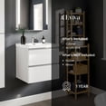 thumbnail image 7 of Eviva Glazzy 24" Glossy White Wall Mount Modern Bathroom Vanity w/ White Integrated Top, 7 of 7