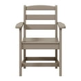 thumbnail image 5 of WestinTrends Ashore 6-Piece Outdoor HDPE Patio Dining Table Set with Bench, Weathered Wood, 5 of 9