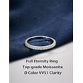thumbnail image 2 of ORUYROP Moissanite Wedding Band, Wedding Rings for Women, 0.3 ct D Color VVS1 Lab Created Diamond Sterling Silver Rings Half Eternity Stackable Engagement Ring Anniversary Band Size 3-13, 2 of 5