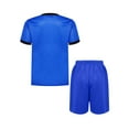 thumbnail image 2 of Hansber Kids Boys Basketball Soccer Jersey Tracksuit Quick Dry Athletic T-Shirt with Sports Shorts Set Summer Outfits Blue 4, 2 of 5