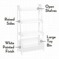 thumbnail image 5 of RiverRidge Kids 24in 4-Tier Ladder Shelf Toy Organizer, Book Storage, and 2 Olive Bins, 5 of 9