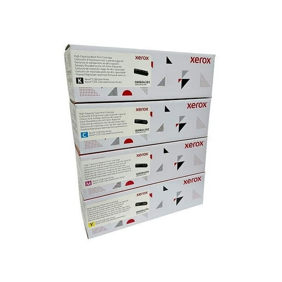 Xerox C230 / C235 Standard Yield Black Cyan Yellow Magenta Toner Cartridge Set , 006R04391, 006R04392, 006R04393, 006R04394