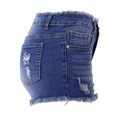 thumbnail image 5 of OKBOP Womens Shorts Plus Size Blue Ripped Wide-Leg Relaxed Fit Casual Jeans Shorts, 5 of 8