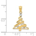 thumbnail image 3 of 14k Yellow with White Rhodium Two-tone Gold Christmas Tree Pendant, 3 of 4