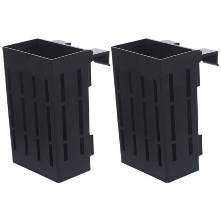 SEWCHICS Aquarium Plants Holder Aquatic Plant Pot Black 2Pcs Hanging with Holes