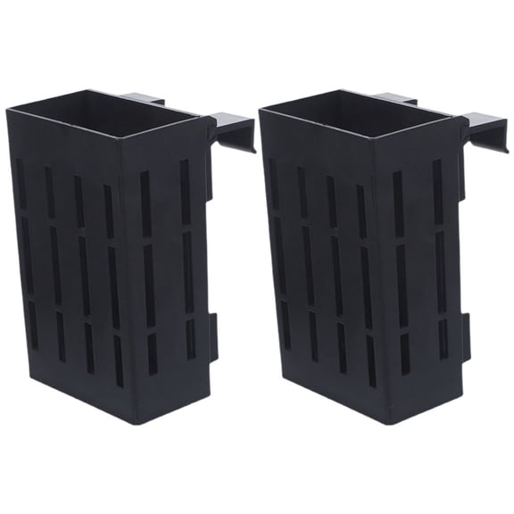 SEWCHICS Aquarium Plants Holder Aquatic Plant Pot Black 2Pcs Hanging with Holes