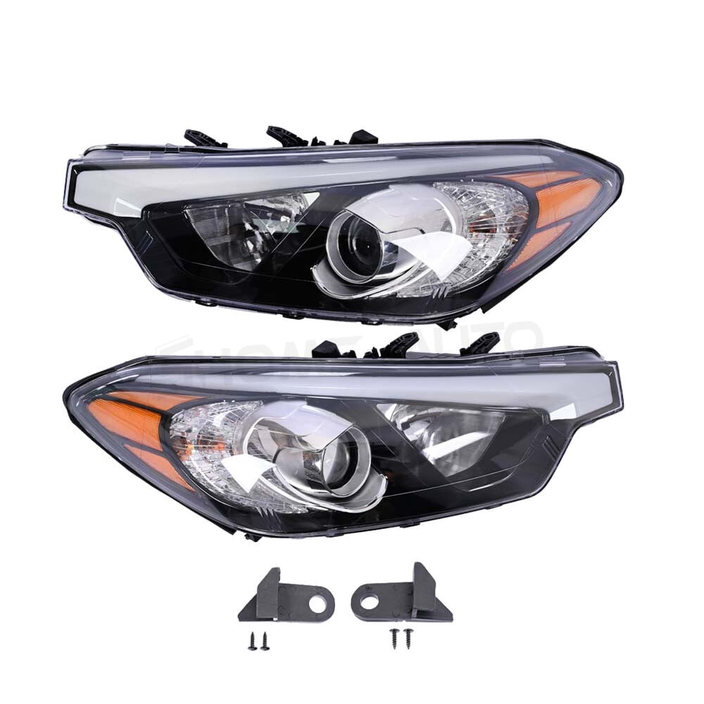 Headlight For 2014-2016 Kia Forte Forte5 LX EX Pair 2pc Halogen