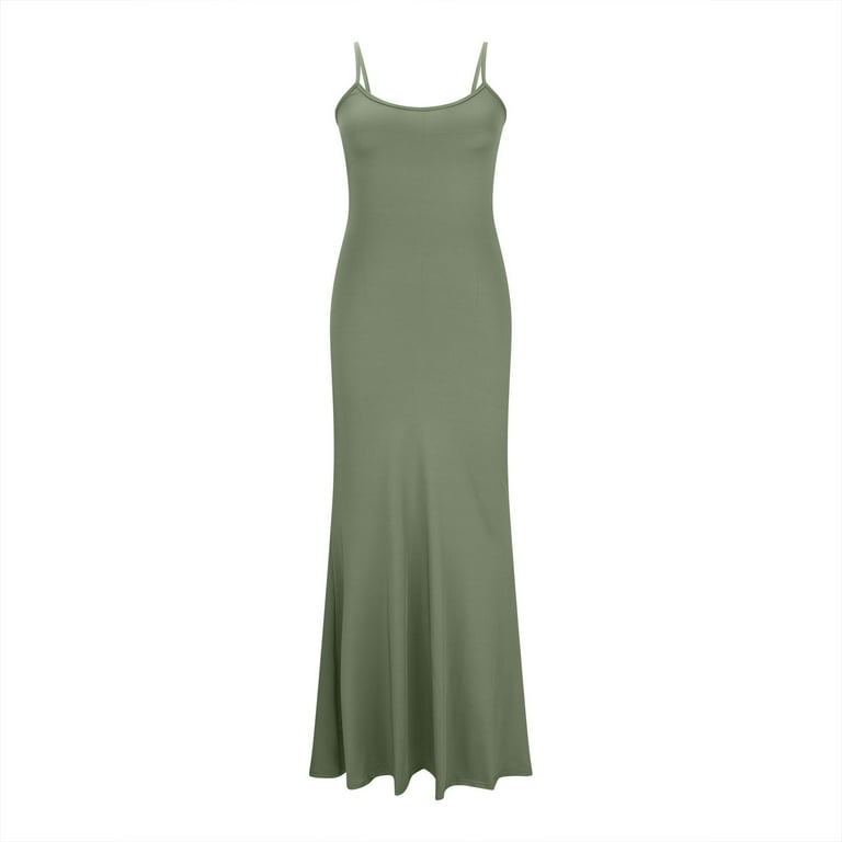 Karight Women Summer Spaghetti Strap Square Neck Sleeveless Tight Fitted Long Bodycon Maxi Dress Bodycon Sundress, Women's, Size: 2XL Karight Women Summer Spaghetti Strap Square Neck Sleeveless Tight Fitted Long Bodycon Maxi Dress Bodycon Sundress, Women's, Size: 2XL
