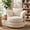 Off-White, variant on Pinmoco 360° Swivel Accent Chair Barrel Chair, Oversized Chair with 3 Pillows, Upholstered Sofa Chair for Living Room, Bedroom, Reading, Reading,Teddy Velvet Off-White