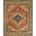 thumbnail image 2 of Pasargad Home Serapi 10' x 10' Hand-Knotted Wool Rust/Ivory Square Rug - All Ages, Indoors, 2 of 4