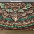 thumbnail image 5 of Ambesonne Green Place Mats Set of 4, Bicolor Folk Mandala Ethnic, Standard Size, Chestnut Brown, 5 of 5