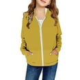 thumbnail image 3 of Kiijoy Little Girls Fleece Zip Up Hoodie Casual Sports Hooded Sweatshirt, Sizes 6-7, 3 of 3