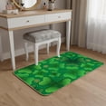 thumbnail image 2 of Flannel Shower Mat Outside Shower 24 × 16 Inch, St. Patricks Day Dark Green Clovers No Slip Front Door Rug Water Absorbing Decor Throw Rugs with Rubber Backing Washable Door Carpet, 2 of 7
