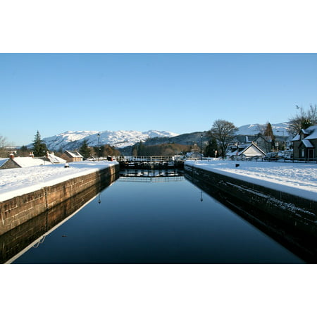 Winter Scotland Nature Scenic Snow Scene-12 Inch By 18 Inch Laminated Poster With Bright Colors And Vivid Imagery-Fits Perfectly In Many Attractive (Best Scenic Places In Scotland)