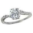 thumbnail image 2 of Star K � Round 7mm White Sapphire Bypass solitaire engagement promise ring, 2 of 9