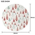 thumbnail image 6 of Multicolor Christmas Tree Pattern Round Tablecloth 60"x60",Wrinkle Wipeable Table Cloth for Kitchen Dining Room Picnic Patio Party, 6 of 6