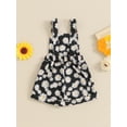 thumbnail image 4 of Bagilaanoe Toddler Baby Girl Jumpsuit Shorts Sleeveless Daisy Print Romper Overalls 6M 12M 18M 24M 3T 4T 5T 6T Kids Short Pants Summer Clothes, 4 of 7