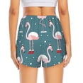 thumbnail image 4 of Goofa Flamingo Printed Women 2 in 1 Running Shorts,Quick Dry Athletic Workout Shorts,High Waisted Athletic Shorts with Liner Pockets-XX-Large, 4 of 9