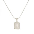 thumbnail image 4 of Collar con cadena de letras de hueso de serpiente de moda de nicho de estilo europeo y americano, colgante de letras de arena de acero de titanio para mujer, joyería, 4 of 4