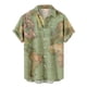 thumbnail image 1 of Playeras Interiores Hombre Cuello V Camisa Corta Con Estampado De Mapa De Primavera Y Verano Para Hombre, Camisa Con Solapa Totalmente Estampada Y Bolsillo, 1 of 6
