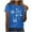 #0072-Blue, variant on Short Sleeve Shirts for Women Cute Maple Leave Printed Tshirts Summer Casual Tops Loose Fit Blouses Dressy Graphic Tee