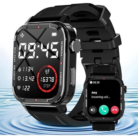 Vibeat Smart Watch, 1.91”Outdoor Tactical Rugged Sports Watch for Men(Answer/Call)