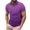 Purple, variant on WREESH Men's Solid Zippered Henley Shirts Casual Printed Short Sleeve T-Shirt with Turn Down Collar a Stylish Solid Color Top with Zipper Blue