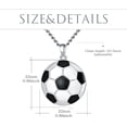 thumbnail image 6 of Dorunmo Soccer Necklace 925 Sterling Silver Soccer Ball Pendant Sport Charm Necklace Soccer Jewelry Gifts for Men Women Soccer Lovers, 6 of 6