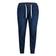 thumbnail image 3 of Women‘ s Mid Rise Skinny Jeans Drawstring Elastic Waist Denim Pants, 3 of 6