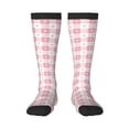 thumbnail image 1 of Fotbe Plaid Heart Calcetas Divertidas Estampadas para Hombre y Mujer, Calcetas de Algodón hasta la Rodilla para Caminar, Correr, Enfermería y Embarazo, 1 of 6