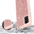 thumbnail image 4 of Value Pack + for Samsung Galaxy A51 (NOT FIT SAMSUNG A51 5G) with Tempered Glass Glitter Hard Case Hybrid Cell Phone Case Glitter Shock proof Edge Slim Bumper Scratch Cover (Rose Gold), 4 of 4