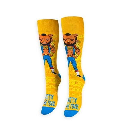 

Freaker Feet Unisex Fun Colorful Cotton Socks Mr. T I Kitty the Fool
