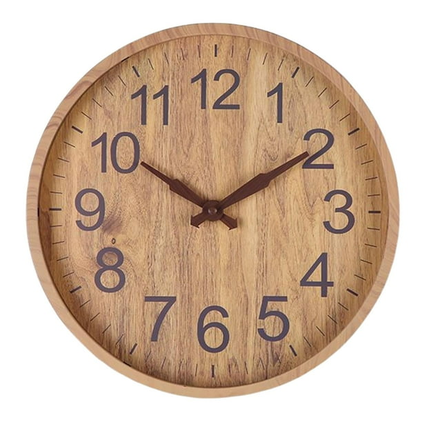 Reloj de pared de madera nórdica con pilas, minimalista, para colgar en la pared, elegante y funcional. Madera natural