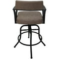 thumbnail image 2 of Pemberly Row Swivel Tilt Bar 30" Metal Bar Stool-Basin Beige Fabric-Black Frame, 2 of 3