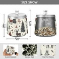 thumbnail image 2 of Yayeee Ashtray with Lid for Cigarette Smokeless Stainless Steel Home Ash Holder, Beige Christmas Forest, 2 of 7