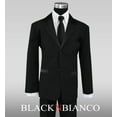 thumbnail image 2 of Boys Tuxedo Suit with Satin Notch Labels and a Black Neck Tie, 2 of 4