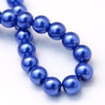thumbnail image 4 of Baking Painted Pearlized Glass Pearl Round Bead Strands Royal Blue 6~7mm Hole: 1mm 145pcs/strand 31.4 inch, 4 of 4