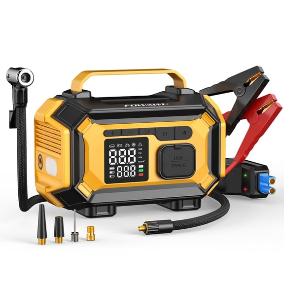 FOWAWU Jump Starter with Air Compressor, 8000A, 26800mAh
