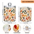 thumbnail image 5 of Yayeee 4 Pack Qtip Holder Bathroom Cotton Swab Canister with Lid Clear Dispenser Set, Colorful Leaves, 5 of 6