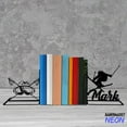 thumbnail image 2 of Handmadetneonsign Skiing Man Metal Bookends, Skiing Man Name Bookend, Skiing Table Bookshelf Decor 045021, 2 of 4