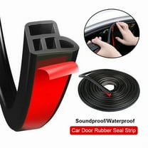 Car Weather Stripping Self Adhesive Double Layer L Shape Automotive Soundproofing Weatherstrip Universal Car Door Rubber Seal Strips with Adhesive Backing for Car RV Truck Doors Window