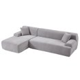 thumbnail image 3 of Modern Large L-Shape Modular Sectional Sofa, 2 Pcs Free Combination, For Living Room, Bedroom, Gray, 3 of 22