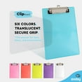 thumbnail image 6 of Enday Memo Clipboard with Ruler Heavy Duty Plastic Clipboards for Medical, Office, School Use, Multicolor 6Pc, 6 of 7