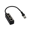 thumbnail image 1 of Splitter Ethernet RJ45 Cable Adapter 1 Male To 2/3 Female Port LAN Network Connector Wire Ethernet RJ45 Cable Adapter, 1 of 4