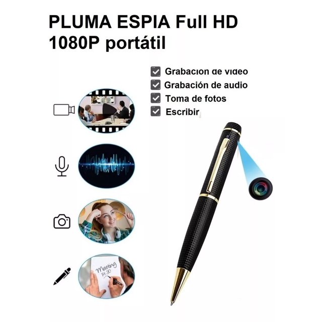 Pluma Espia Camara Foto Y Video Hd 1280 Elegante Y Discreta