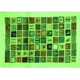 thumbnail image 1 of Ahgly Company Indoor Rectangle Abstract Green Contemporary Area Rugs, 5' x 7', 1 of 1